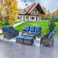 Rilyson Wicker Patio Furniture Chairs Set - 8 Piece Outdoor Sectional