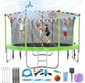 Upgraded 12FT Trampoline Outdoor with Basketball Hoop and Net - Super