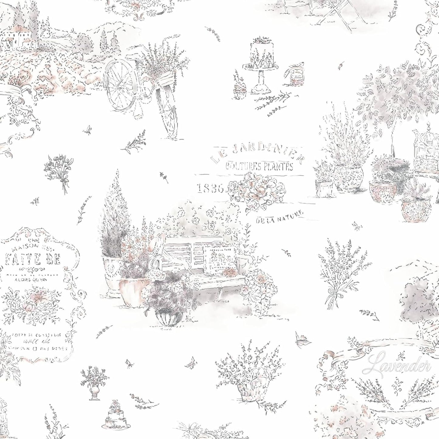 Ismoon Floral Peel and Stick Wallpaper for Vintage Decor