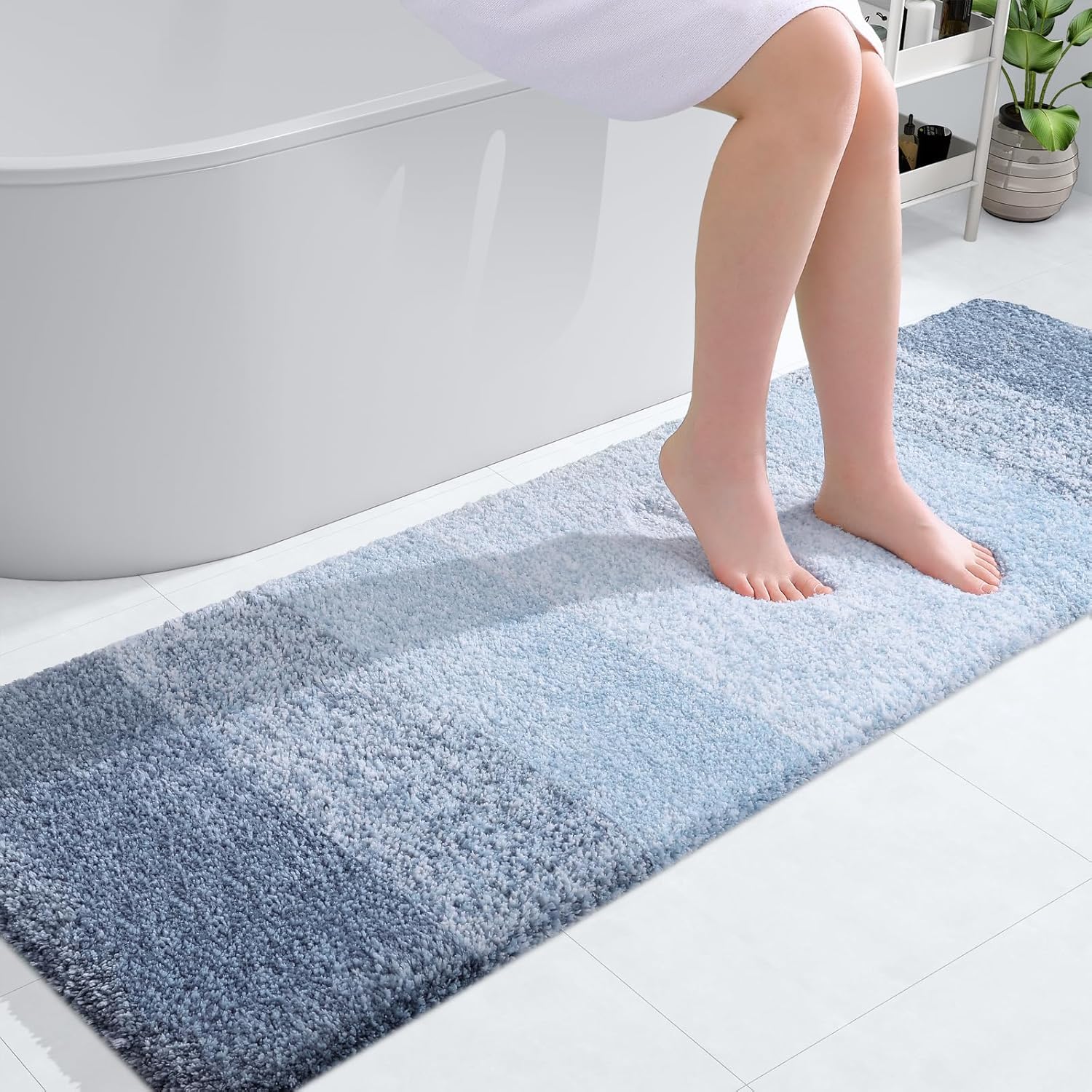 OLANLY Bathroom Runner Rugs 59x20 for Soft and Stylish Decor