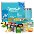 Modern Elegance Tea Tumbler Gift Set - 15 Assorted Teas & Insulated