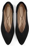 Flats for Women Pointed Toe Knit Ballet Comfortable Dressy Washable