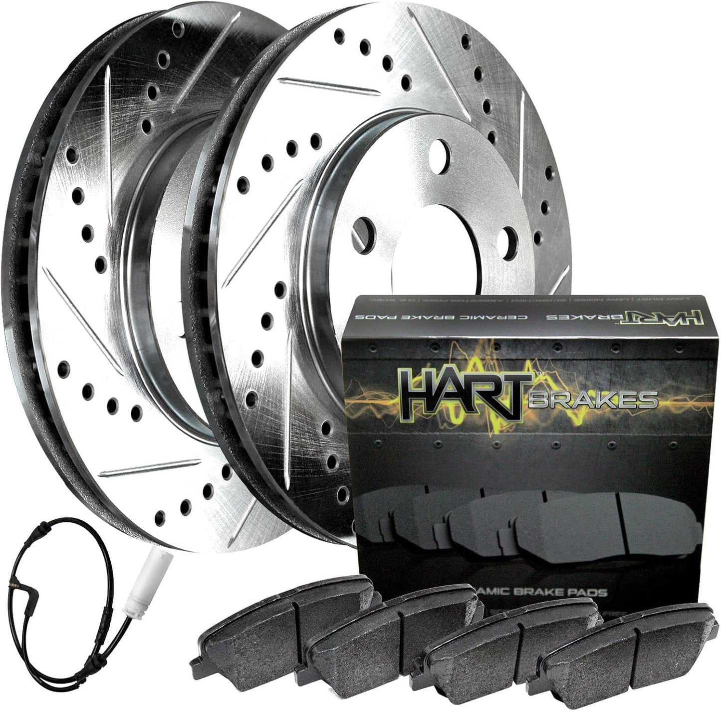 Hart Brakes Front Brake Pads and Rotors Kit for BMW Models