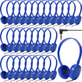 Flutesan 30 Pack Wired Headphones Adjustable Kids On-Ear - Classroom
