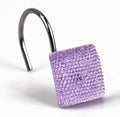 Sparkling Crystal Lavender Shower Hooks - Set of 12