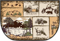 27 x 48 in Cabin Fireplace Hearth Rug - Fireproof Heat Resistant Mat