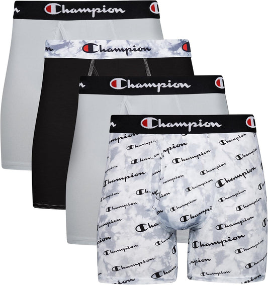 Champion Men's Underwear Boxer Briefs with Total Support Pouch