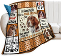 Springer Spaniel Dog Blanket Cute Throw for Couch and Bed - Cozy