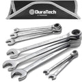 Ratcheting Combination Wrench Set SAE 8-Piece - Slim 72-Tooth Ratchet