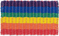 Outdoor Door Mat Lobster Rope Doormat (Rainbow Stripe, 24 x 36)