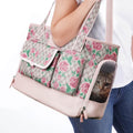Dog Carrier Cat Carrier Foldable Waterproof PU Leather Tote - Travel