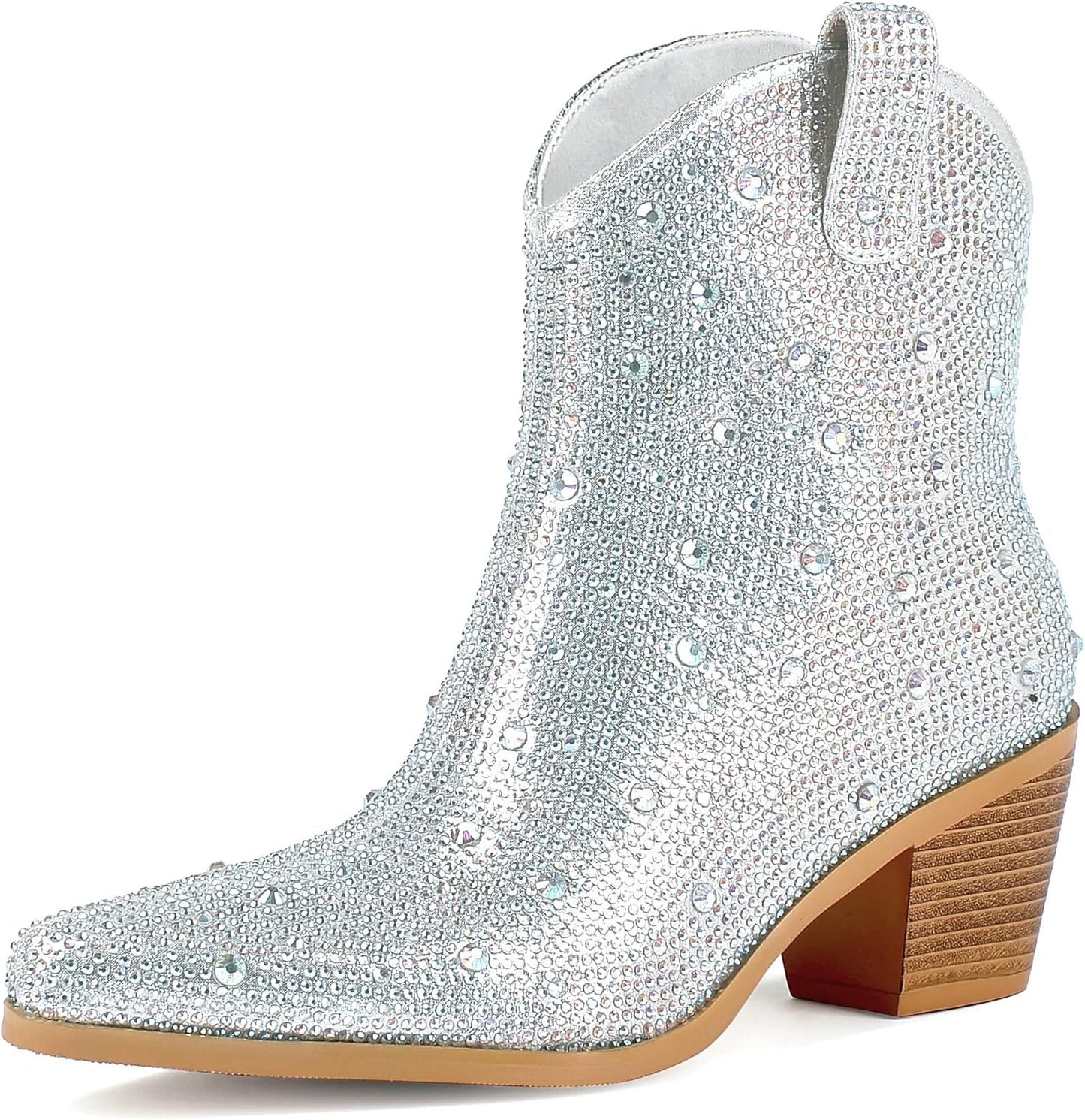FIFSY Women Rhinestone Cowboy Boots for Sparkly Style Lovers