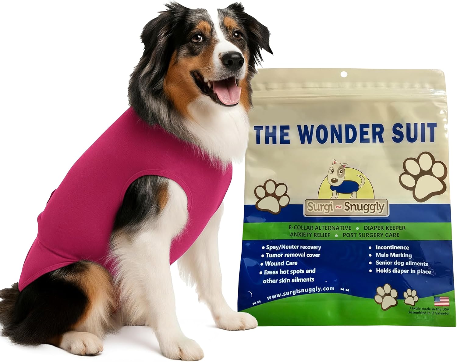 Surgi Snuggly Dog Surgery Recovery Suit for Comfort and Care