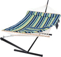 SUNCREAT Double Cotton Rope Hammock with Polyester Pad - Portable