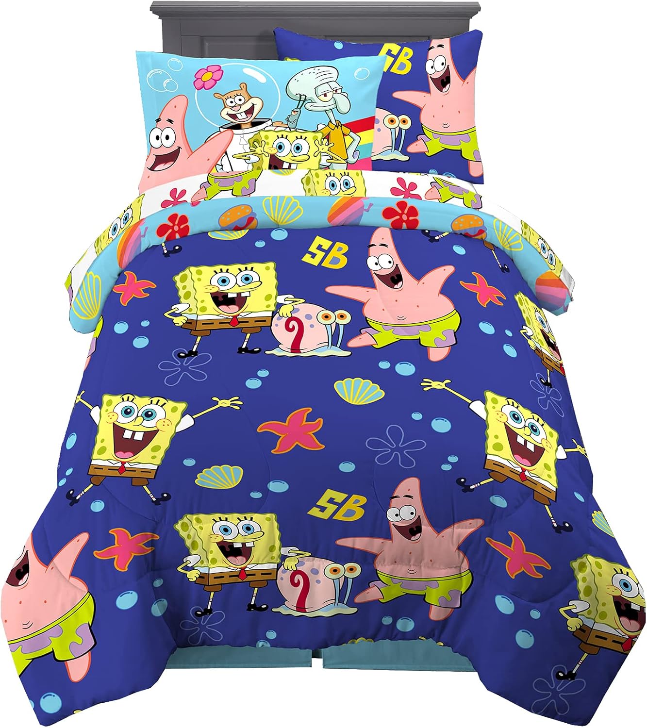 Franco Kids Bedding Super Soft Comforter Set - Spongebob