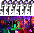 Halloween Outdoor Black Light Spotlight LED - Waterproof 6 Pack