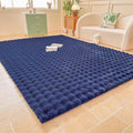 Navy Blue Rabbit Plush Area Rug for Bedroom Living Room Sofa - Fluffy