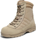 Steel Toe Work Boots for Men - Durable Safety & Side Zipper