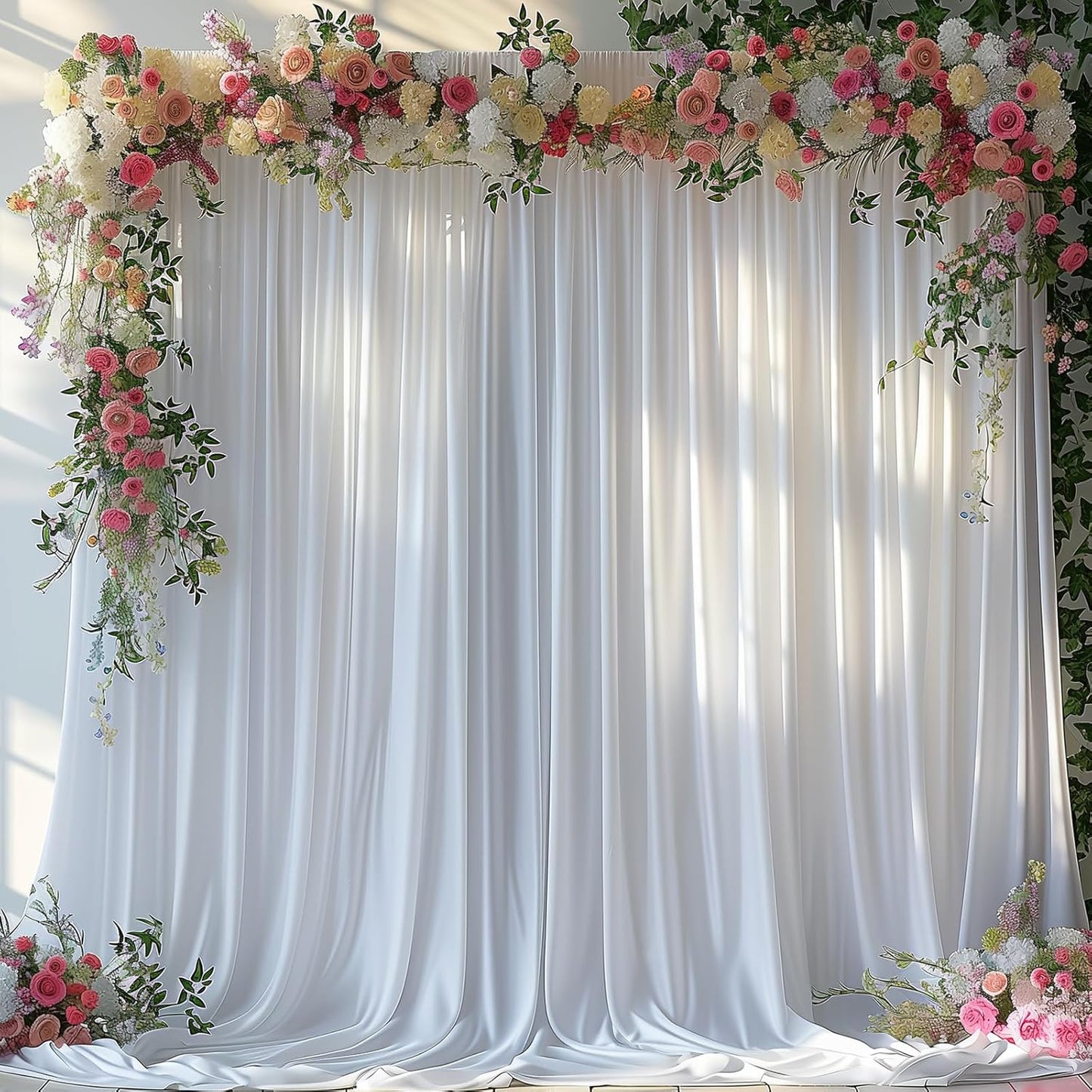 Whiter, Brighter Memories: 10x10FT Wedding Curtain Set