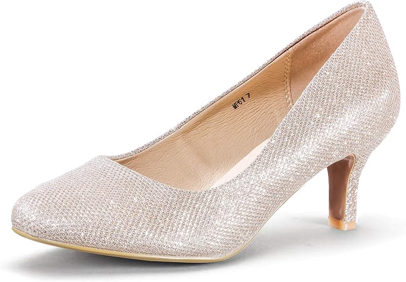 IDIFU Women's Classic Low Heels Dress Pumps for Any Occasion