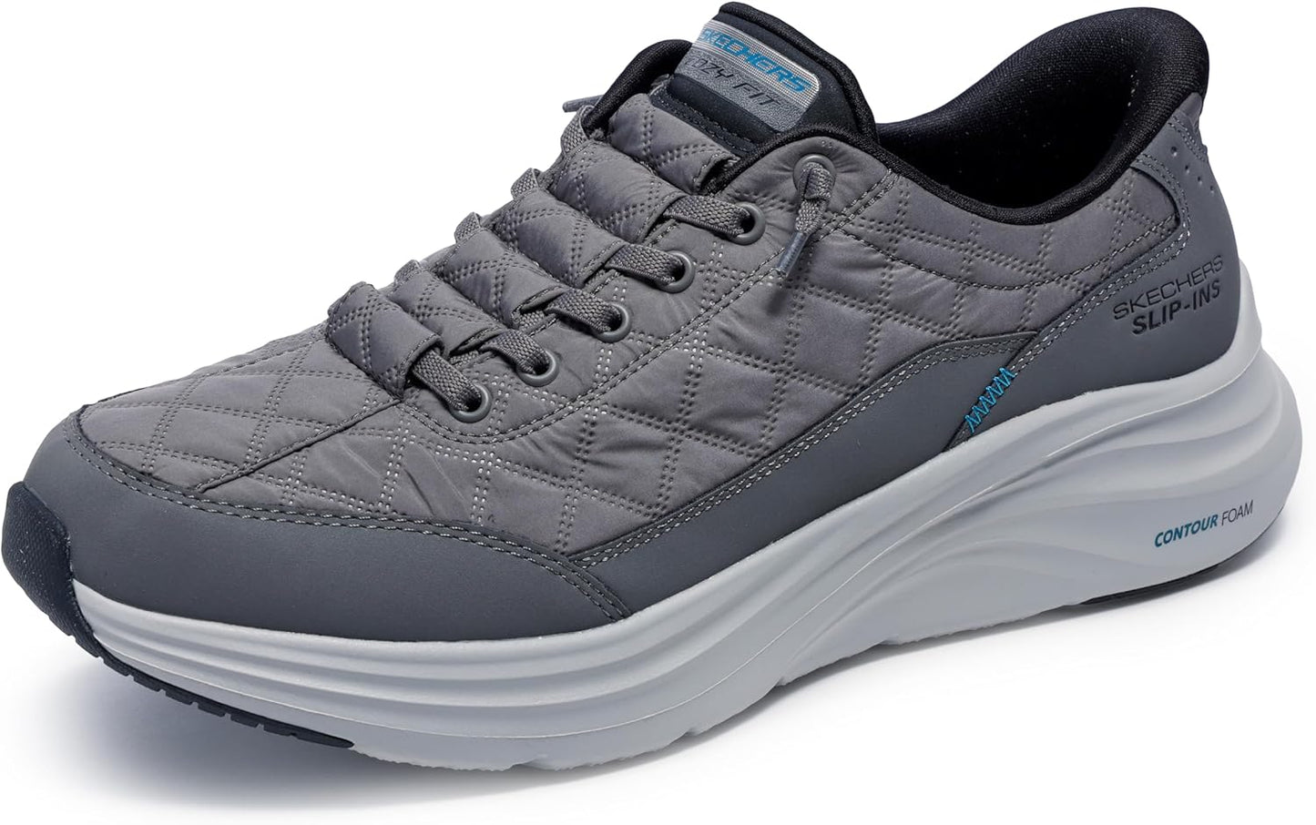 Skechers Mens Contour Foam Cozy Fit Hands Free Slip-in Shoes