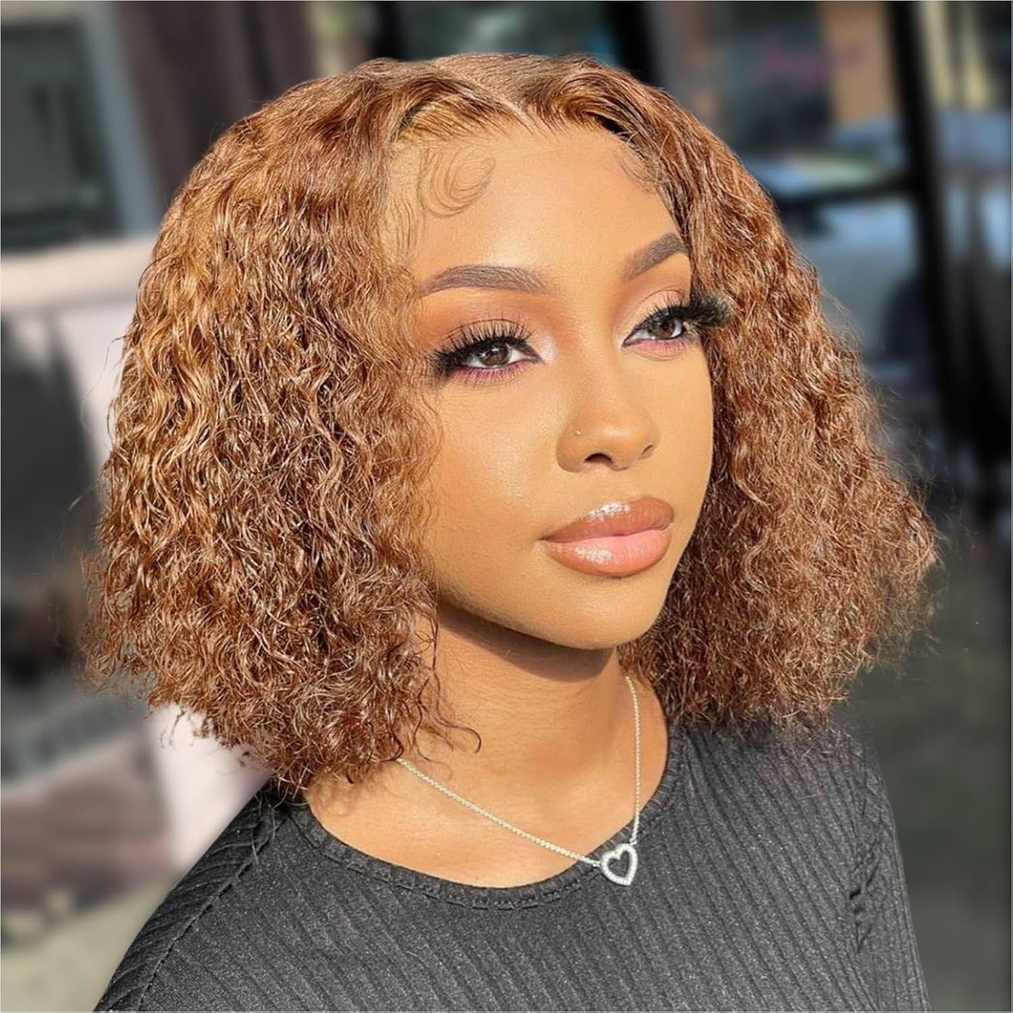 Curly Bob Wig Human Hair Deep Wave 13x4 HD Lace Front Wigs