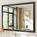 48x36 in Black Bathroom Mirror for Wall - Tempered Glass