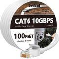 Cat 6 Outdoor Ethernet Cable 100 ft - 10Gbps Direct Burial