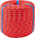 1/2 in 200ft Double Braided Polyester Arborist Rope - Heavy Duty Red