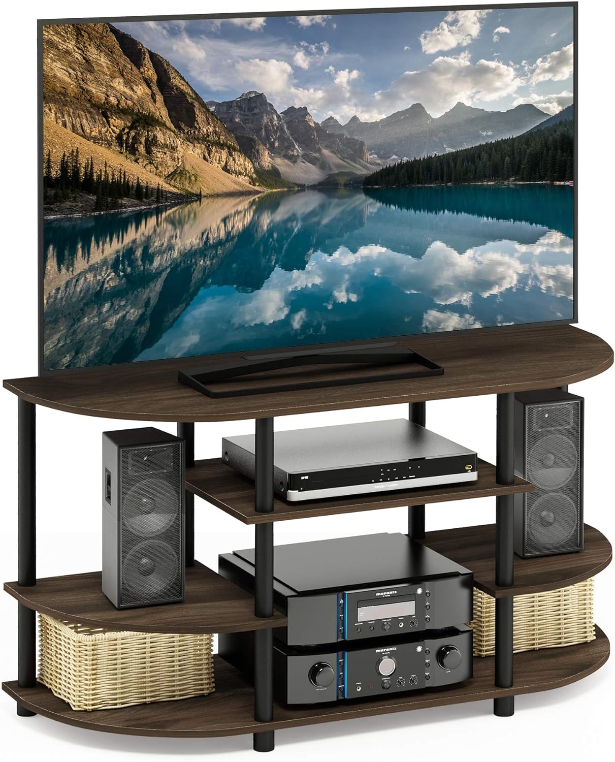 Furinno JAYA Simple Design Corner TV Stand for Modern Living