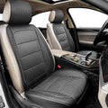 2 Pack Black Ventilated Front Car Seat Cover - Breathable 3D Air Mesh