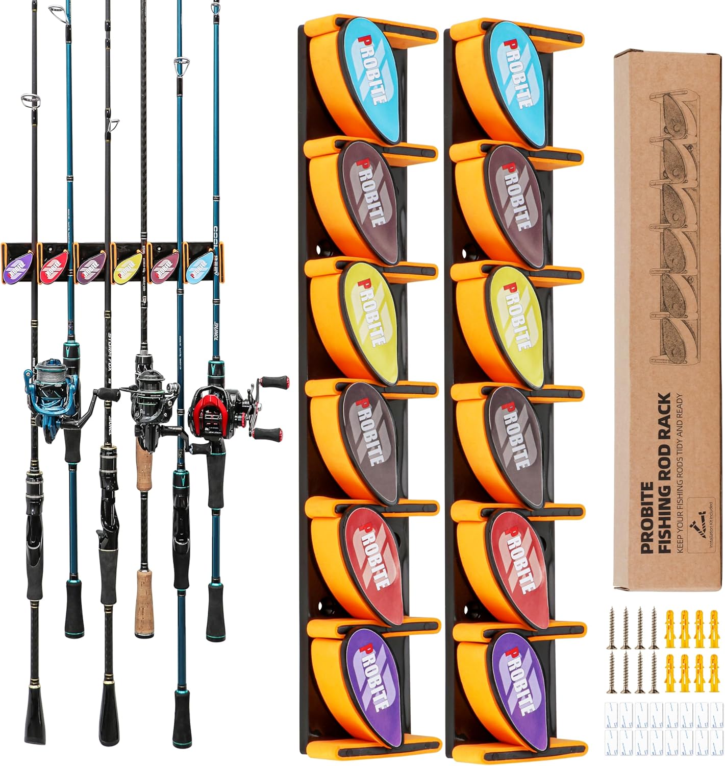 PROBITE Fishing Rod Holder: Secure Storage for 6 Rods!