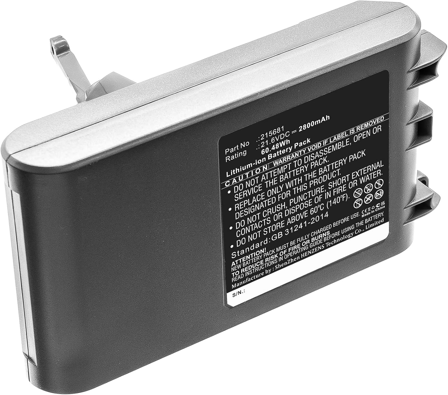 Ultra High Capacity Replacement Battery for Dyson V8