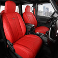 FREESOO Custom Seat Covers for Jeep Wrangler JL 4-Door - Red