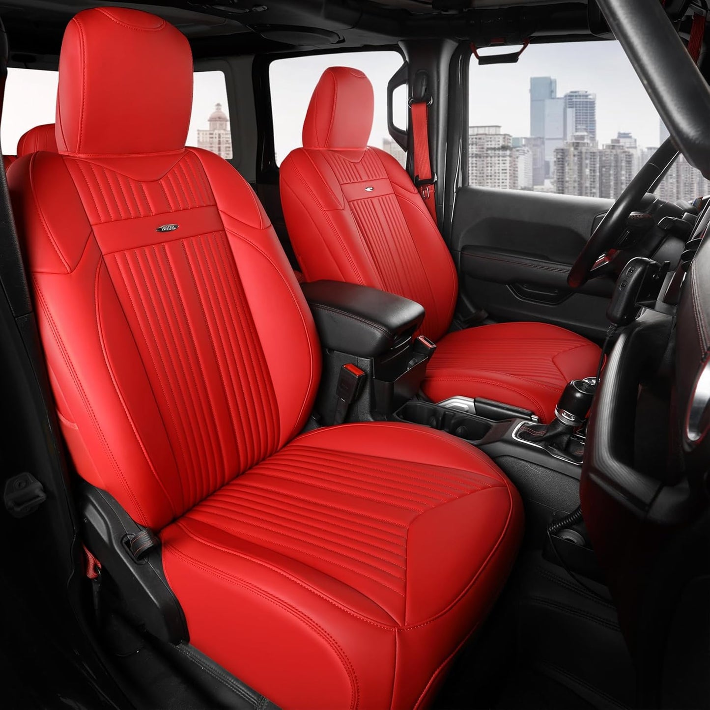 FREESOO Custom Seat Covers for Jeep Wrangler 4 Door 2018-2025