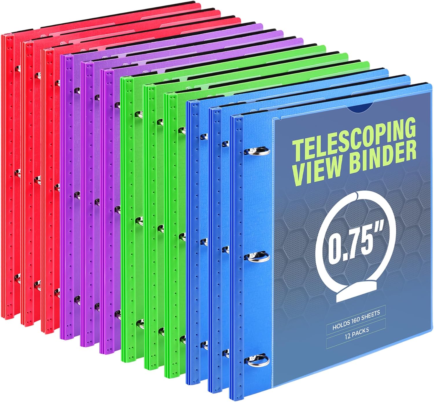 WOT I Telescoping 3 Ring Binder - Expandable & Portable Design