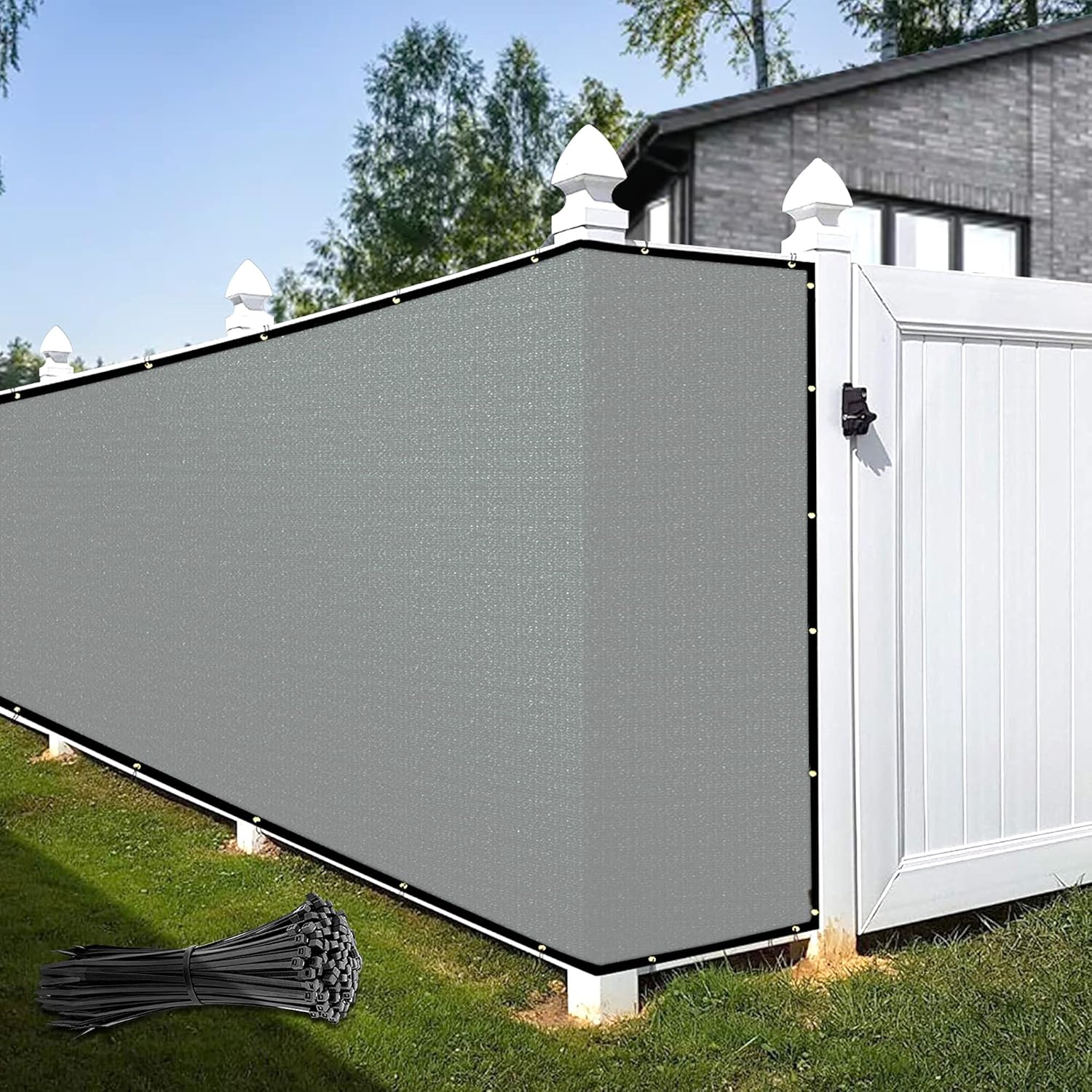 Commercial-Grade Grey Privacy Screen: Ultimate Wind Protection