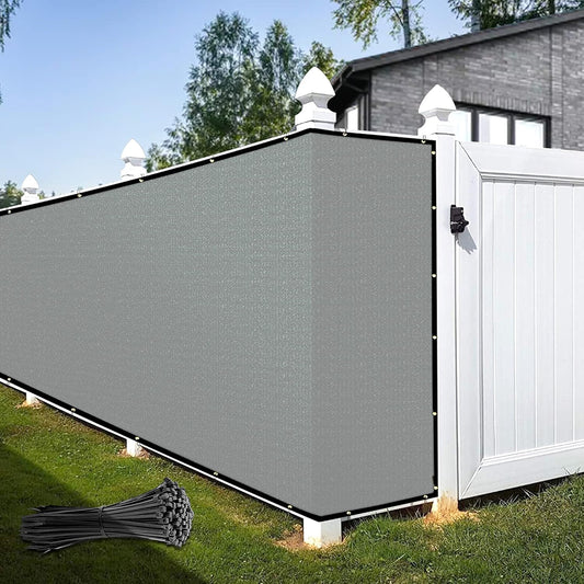 Custom Size Gray Privacy Screen for Strong Wind Protection