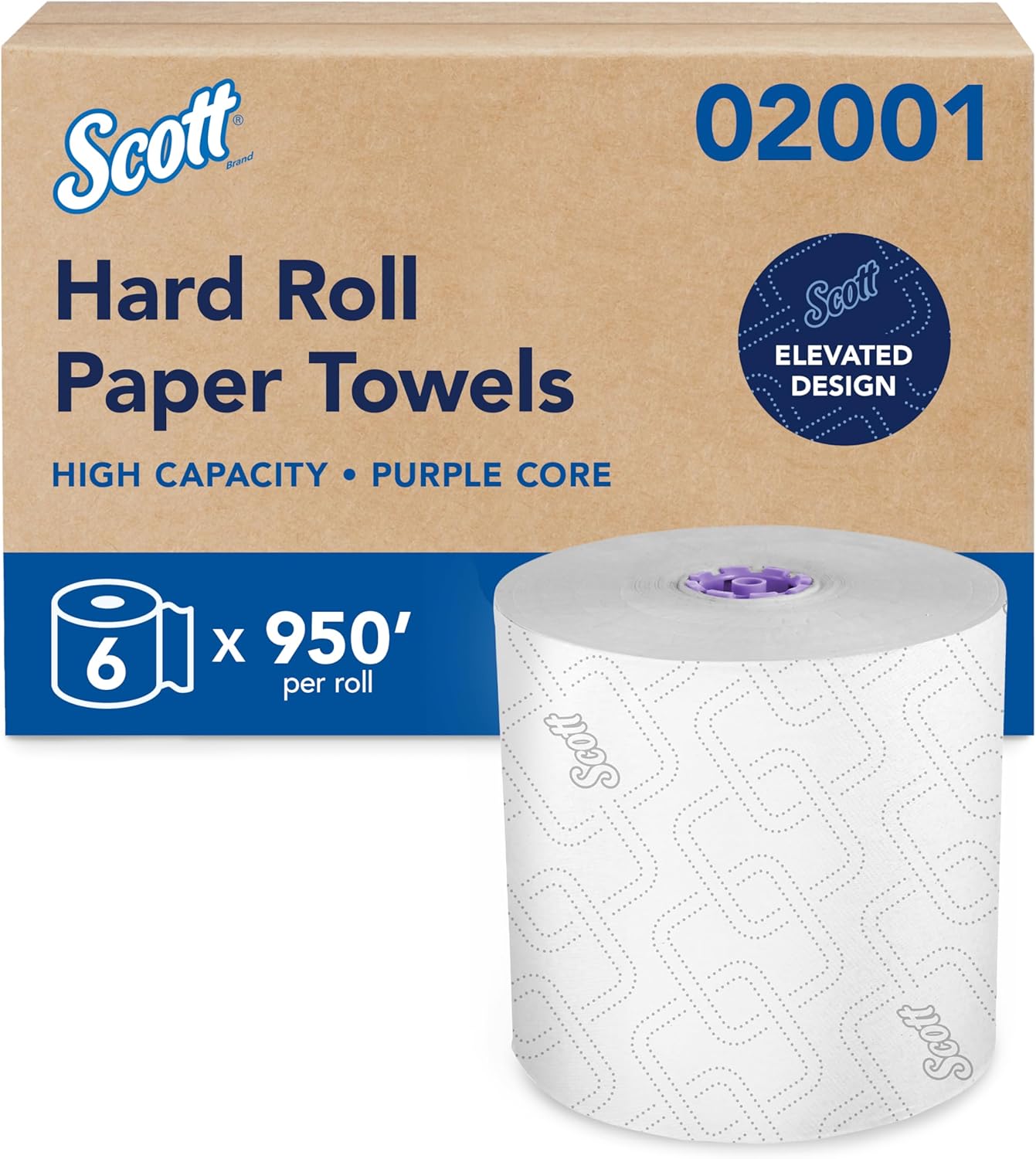 Scott Professional High-Capacity Hard Roll Paper Towels for Dispensers