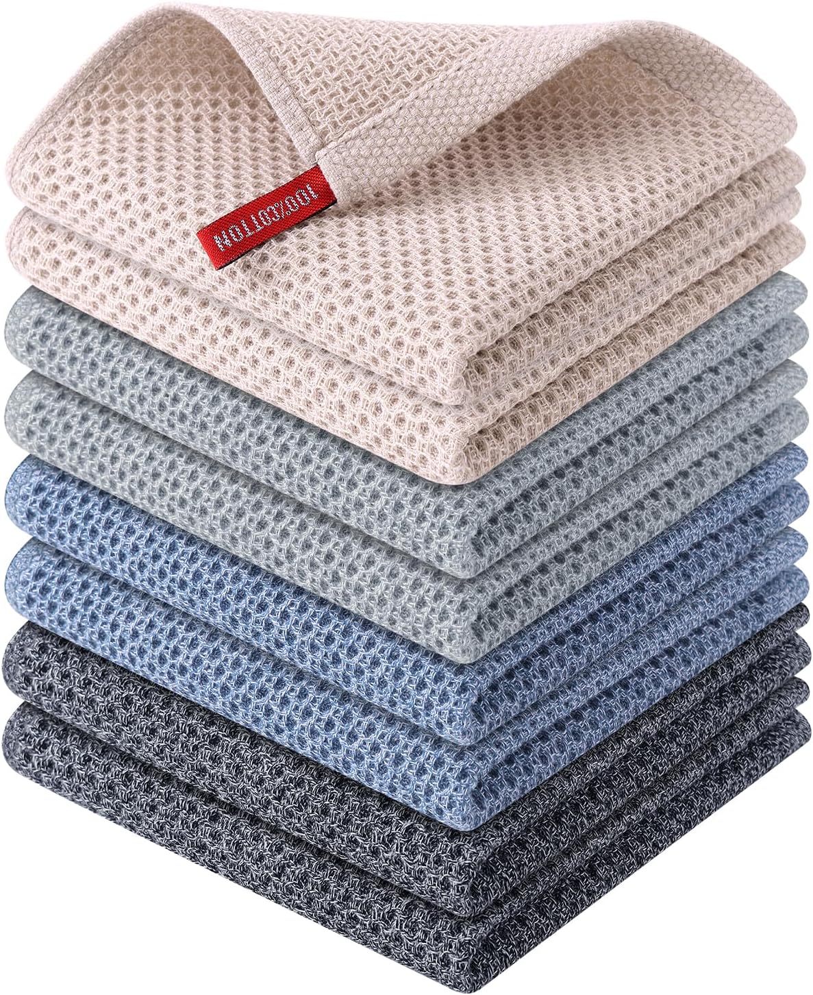 Super Absorbent Cotton Dish Cloths - 8 Pack