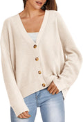 Women Cardigan Sweaters Oversized Button Open Front Knit - Cozy Layer
