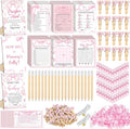 Pink Bow Baby Shower Games Pack - 6 Sets + Belly Measure & Pacifier
