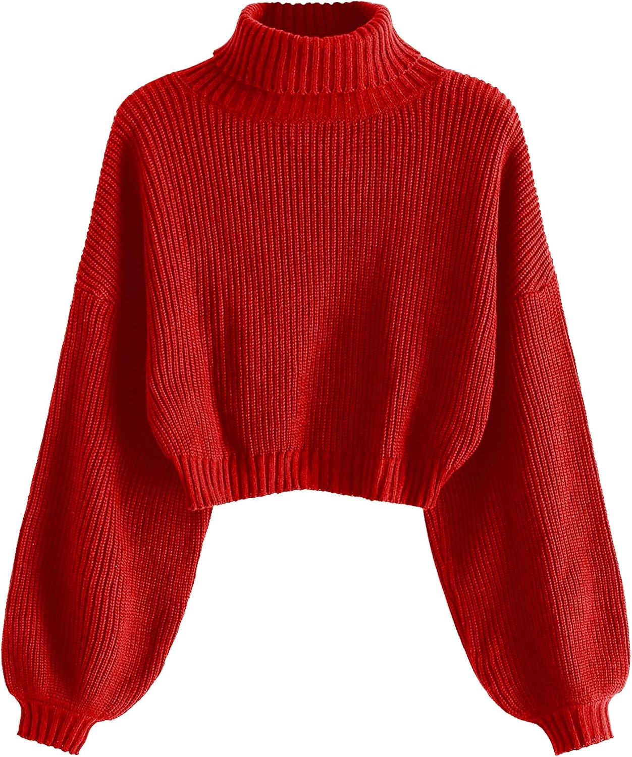 ZAFUL Women's Cropped Turtleneck Sweater for Stylish Comfort