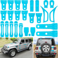 26PCS Full Set Exterior Trim Kit for Jeep Wrangler JL JLU - Light Blue