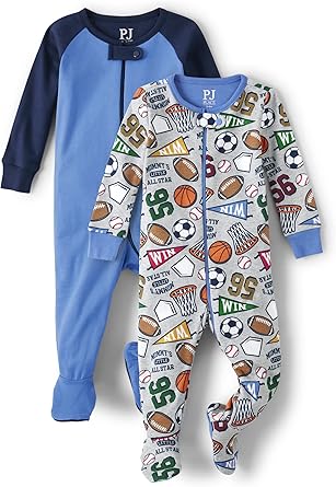 Baby Boys' and Toddler Short Sleeve Zip-Front Pajama for Comfort