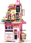 33.8in Kids Kitchen Playset with Sound & Light - Interactive Pretend