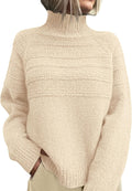 Womens Turtleneck Sweater 2025 Fall Chunky Knit Pullover - Cozy Look