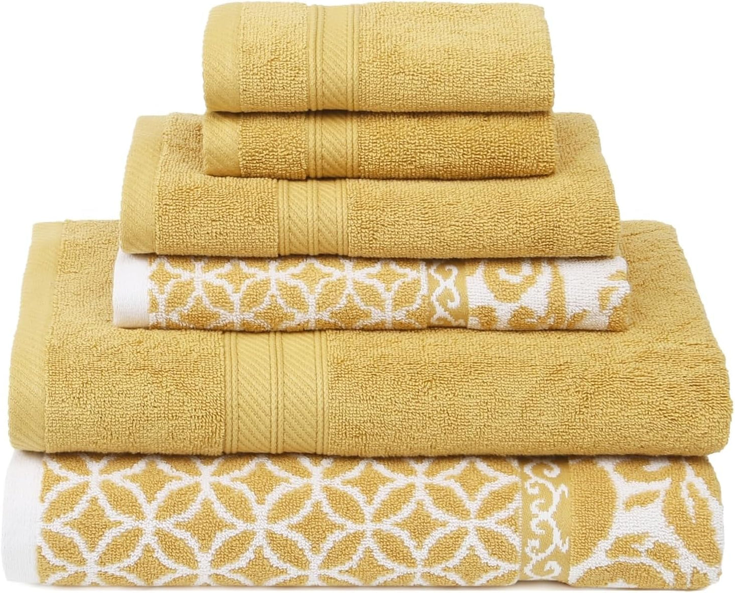 Modern Threads Trefoil Filigree 6-Piece Cotton Towel Set