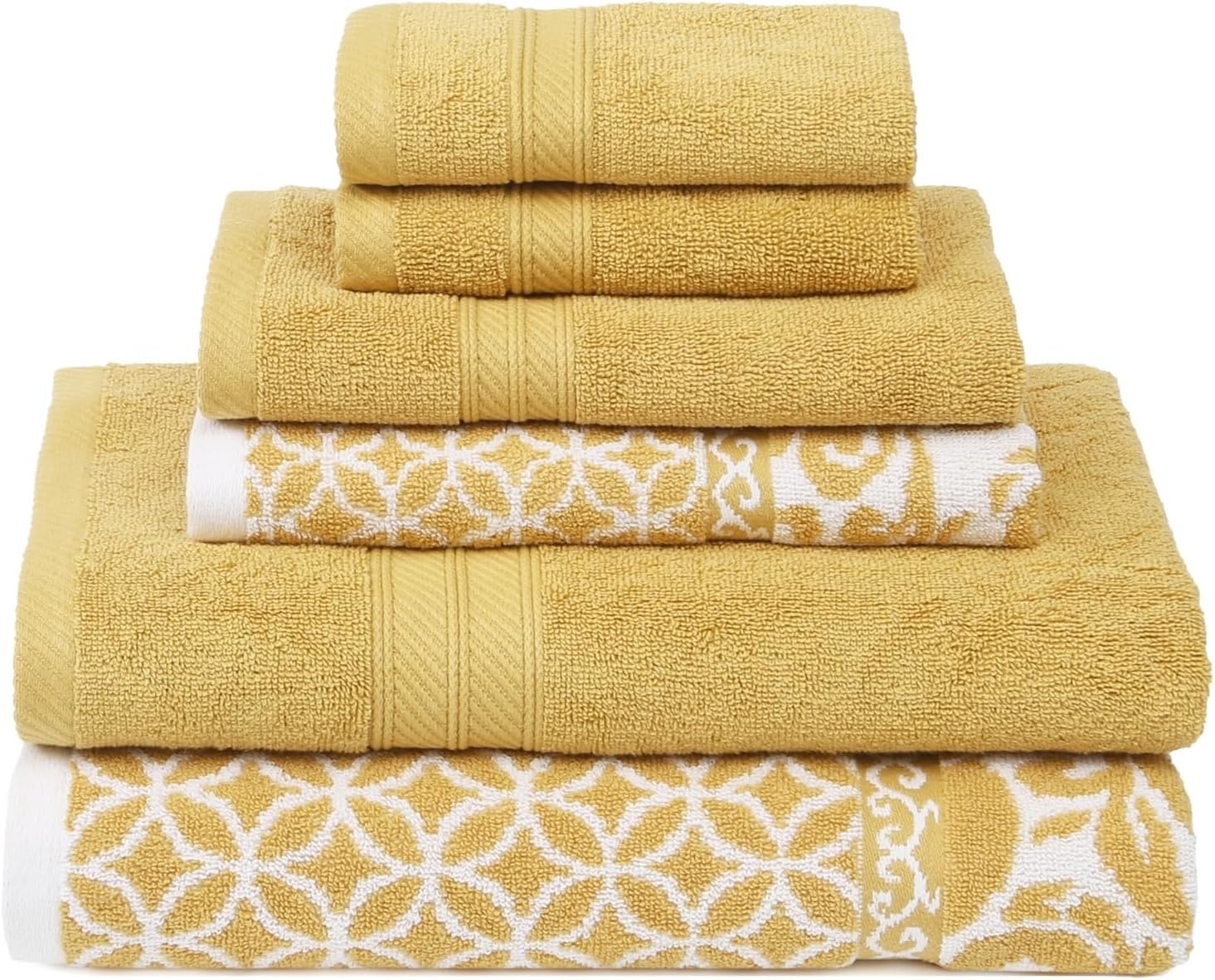 Modern Threads Trefoil Filigree 6-Piece Cotton Towel Set