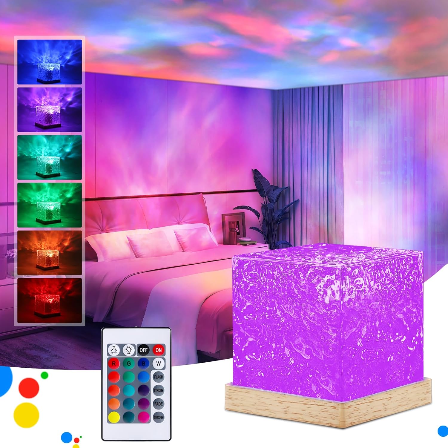 JIAWEN Galaxy Projector: 16 Colors, 30 Modes for Magical Nights